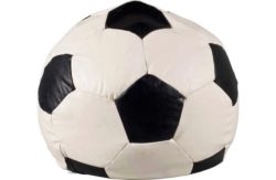 HOME XL Leather Effect Football Beanbag - Black & White.